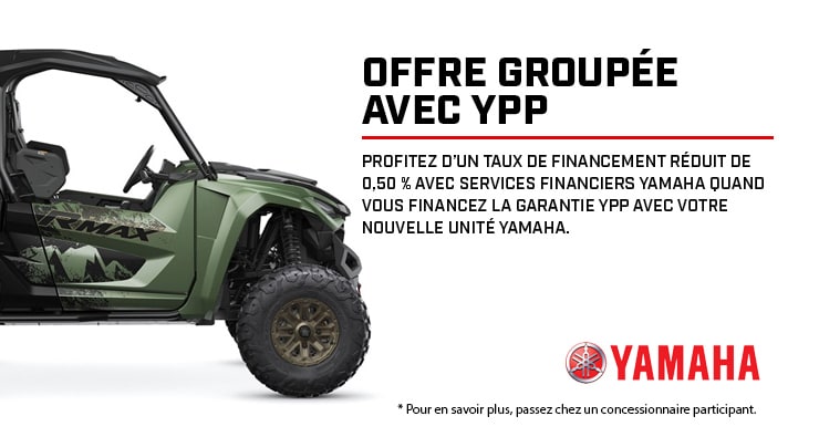 Offre avantageuse de Services Financiers Yamaha!